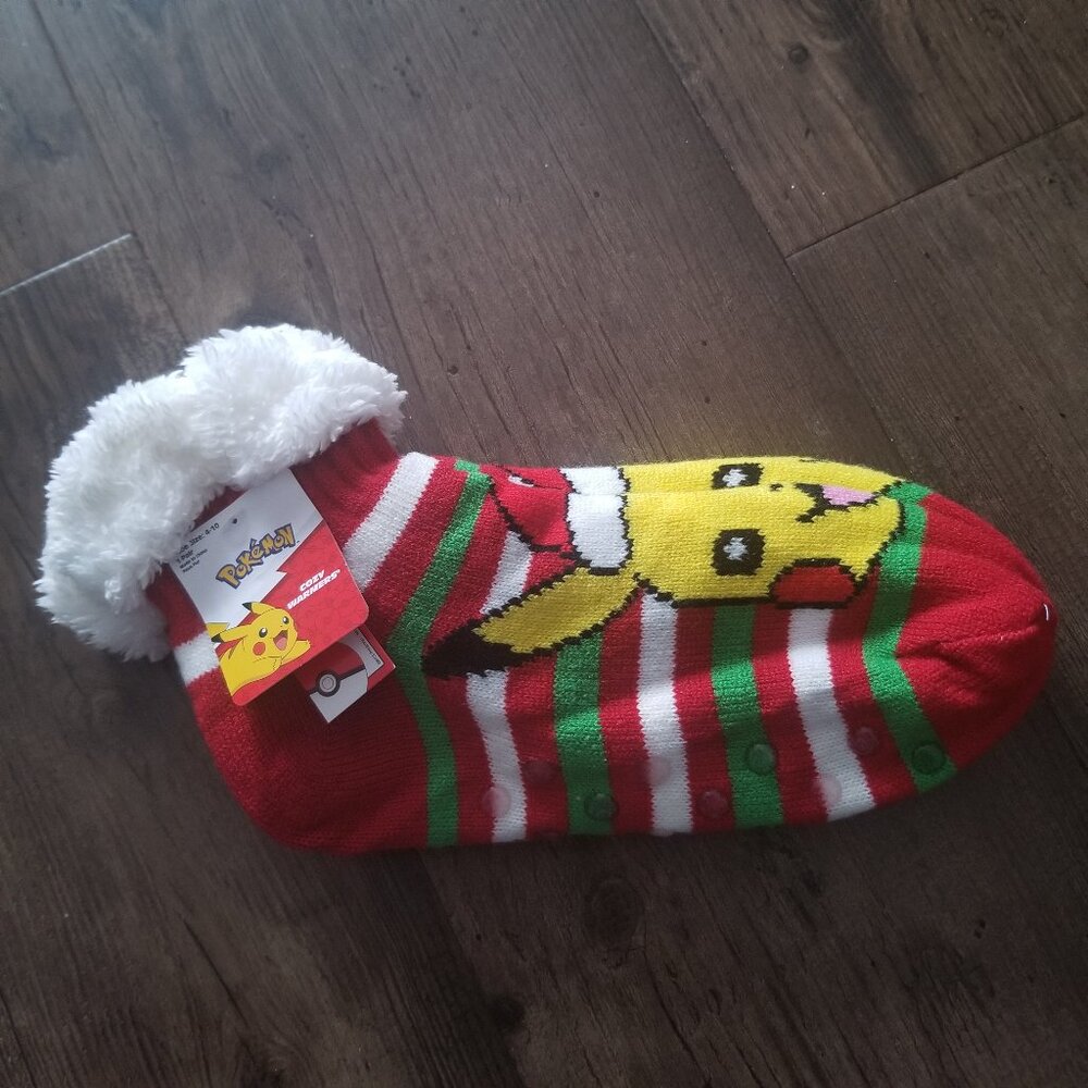Pokemon Pikachu Cozy Socks - Christmas Theme